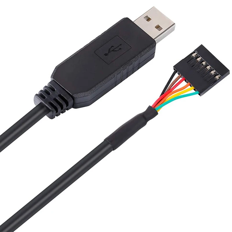 USB к TTL серийный 5V адаптер переменного тока Кабель 6 Pin 0 1 дюймов шаг муфтовый