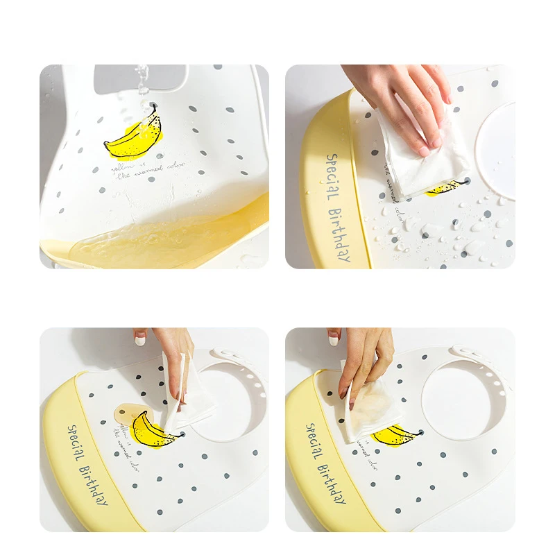 De silicona suave beb&eacute; ni&ntilde;os ni&ntilde;as cosas impermeable babero alimentaci&oacute;n reci&eacute;n nacido infantil de dibujos animados delantales ni&ntilde;os babero provecho pa&ntilde;os Bandana-1