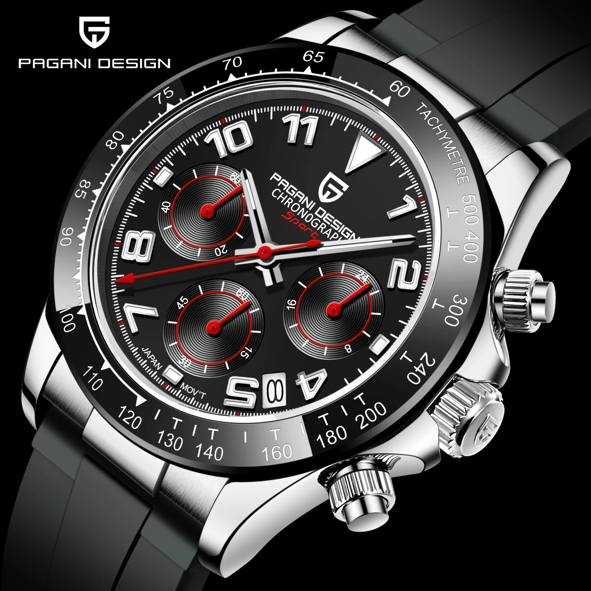 Pagani Design 2021 New Top Brand Quartz Watch Sapphire Stainless Steel Waterproof Clock Men's Sports Chronograph Luxury Relogio