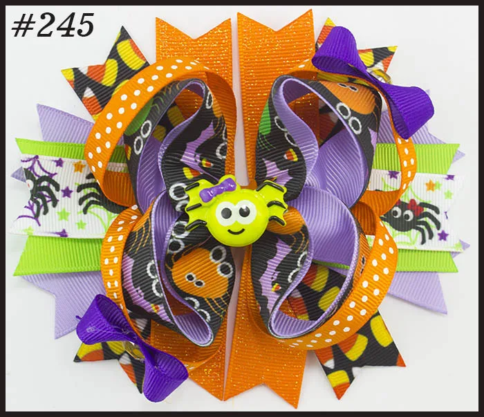 Бесплатная доставка-D 60 шт Хэллоуин Бутик банты для волос день благодарения