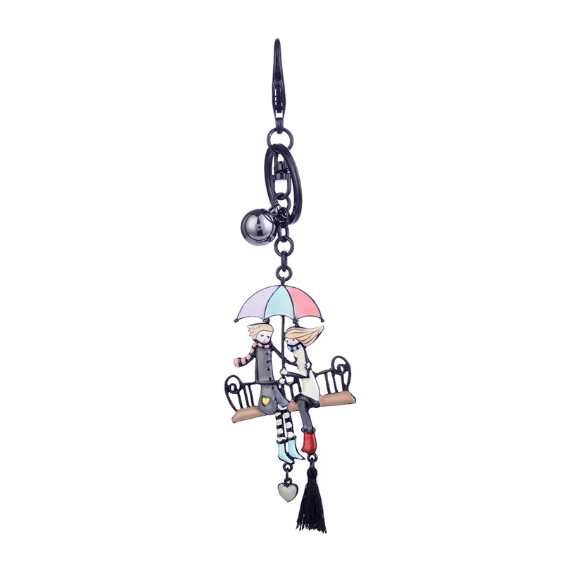 

Cute Keychains for Car Keys Pendant Charm Couple Key Rings Chain Men Women Enamel Alloy Love Creative Keychain Boyfriend Gift
