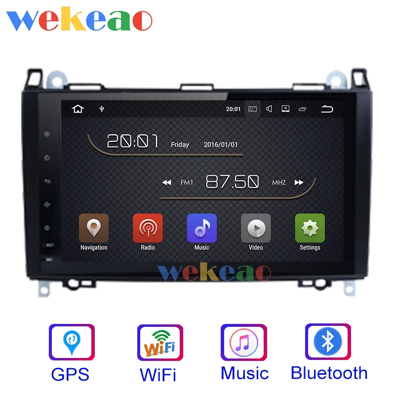 Wekeao 9 'ɺndroid 0 автомобильное радио GPS навигация для Mercedes Benz B200 W203 S203 C180 C200 C209 W209