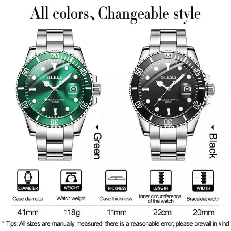 

New Men's Watch Fashion Business Waterproof Quartz Watch Men's Top Brand Luxury Stainless Steel Strap Sports Clock Men