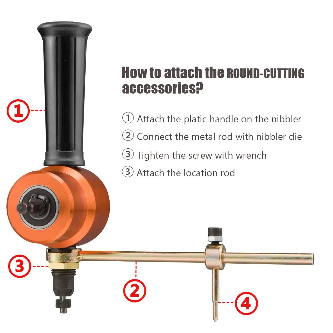 

Double Head Sheet Nibble Metal Nibbler Saw 360 Degree Adjustable Drill Attachment Free Cutting Tool Nibbler Sheet Metal Cut