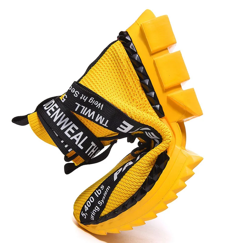 

Fashion High Top Sock Breathable Casual Men Shoes 2020 New Man Sneakers Black and White Soft Lightweight Big Size Zapatos Hombre