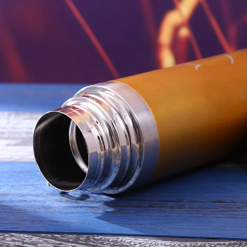 Мультяшный термос чашка пуля из нержавеющей стали бутылка 500 мл вакуумная фляжка