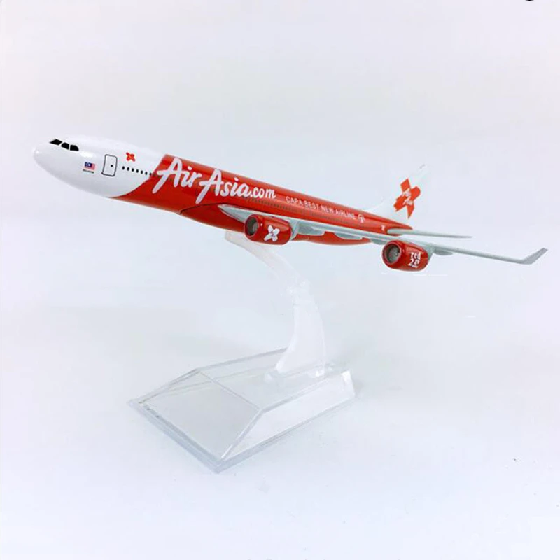 1/400 масштаб 16 см Airbus A340 AIRASIA самолет сплав игрушечные модели самолетов для