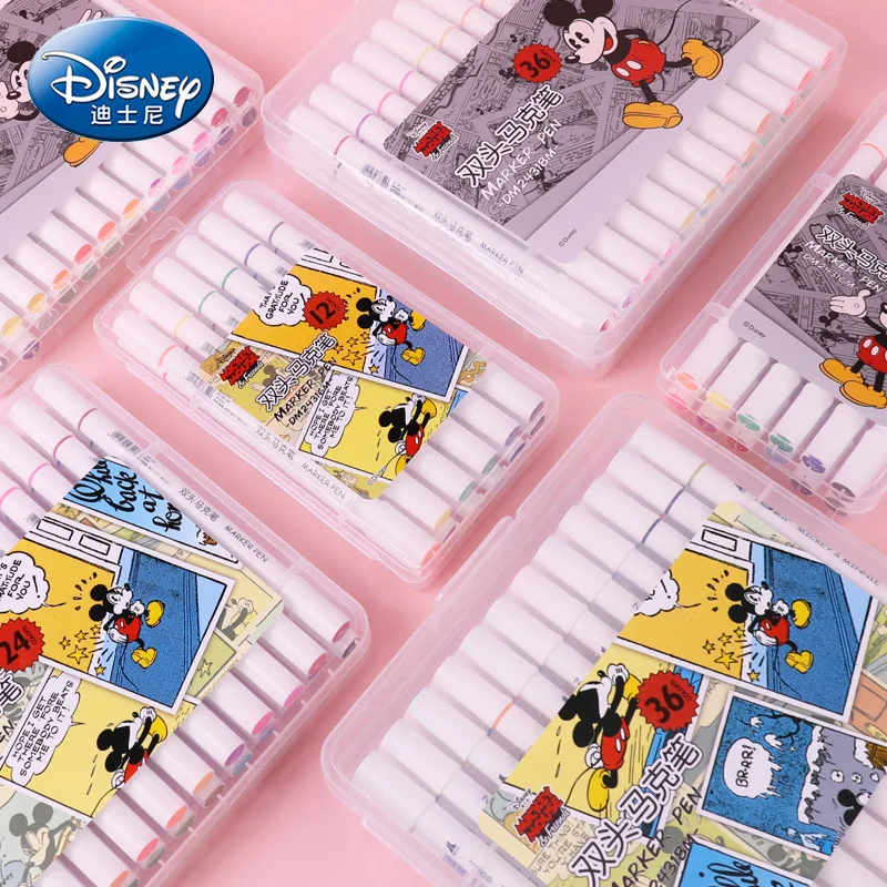 Дисней мультфильм масляный маркер Микки арт маркеры кисть Маус двойная головка