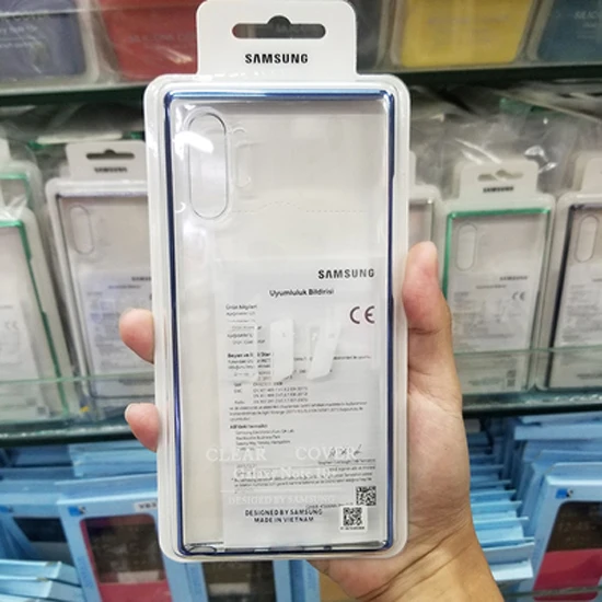 Samsung противоударный чехол для телефона для samsung Galaxy Note 10 Note10+ NoteX Note10 Note X Note10Plus Прозрачный жесткий чехол - Цвет: Blue