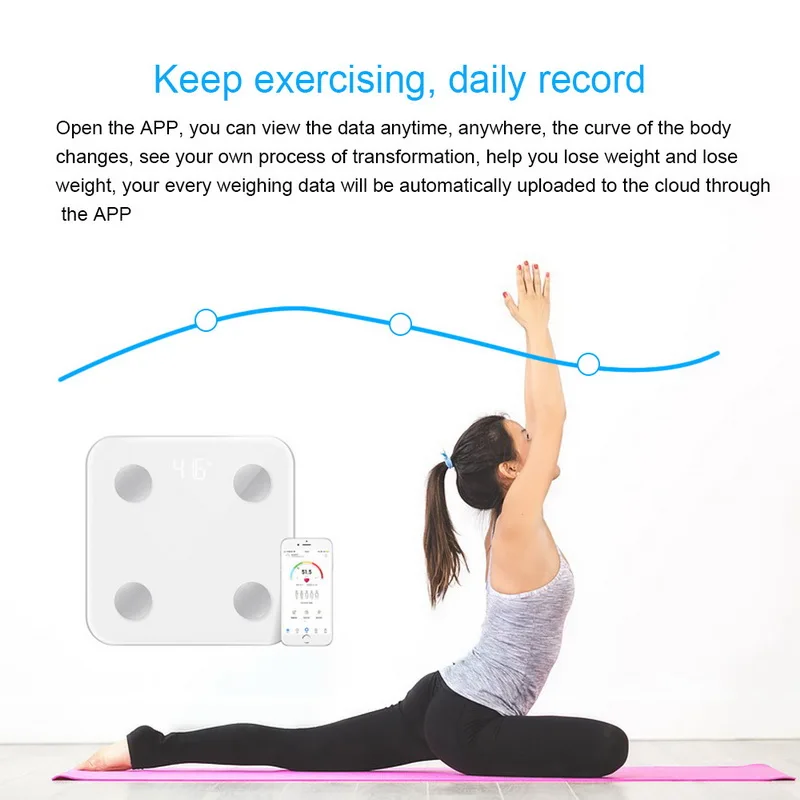 Smart Bluetooth Body Fat Scale Composition Monitor with LED Display Battery Operated | Инструменты