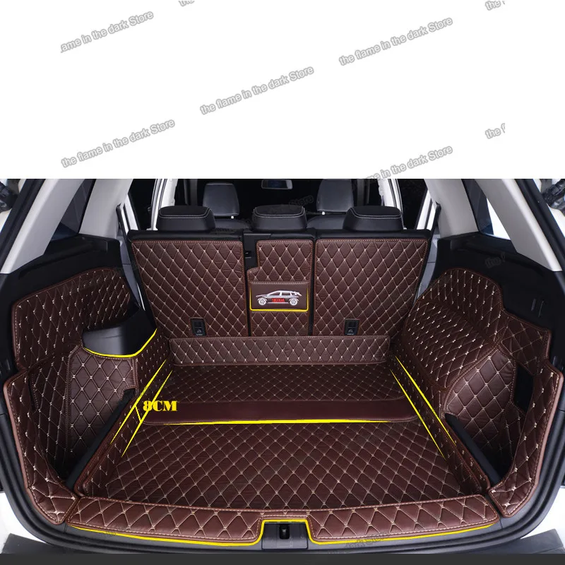 Lsrtw2017 кожаный коврик для багажника автомобиля подкладка груза sokda kodiaq 2017 2018 2019 2020 5