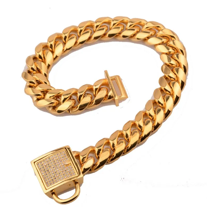 Роскошные Металлические тренировочные ошейники для собак больших Питбуль