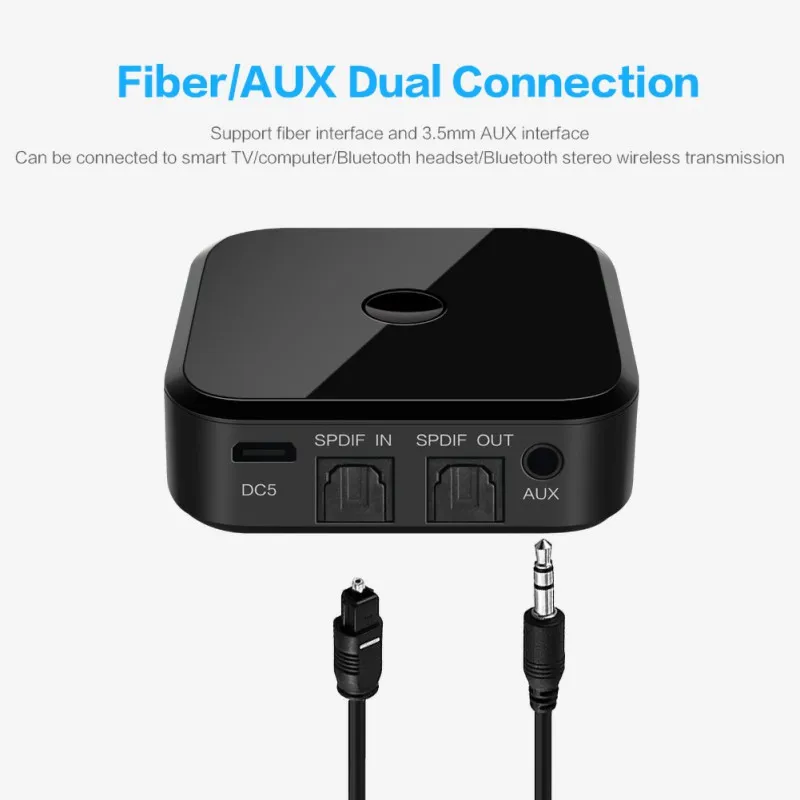 K Bluetooth 5 0 передатчик приемник беспроводной аудио адаптер 3 мм AUX/SPDIF для ТВ ПК