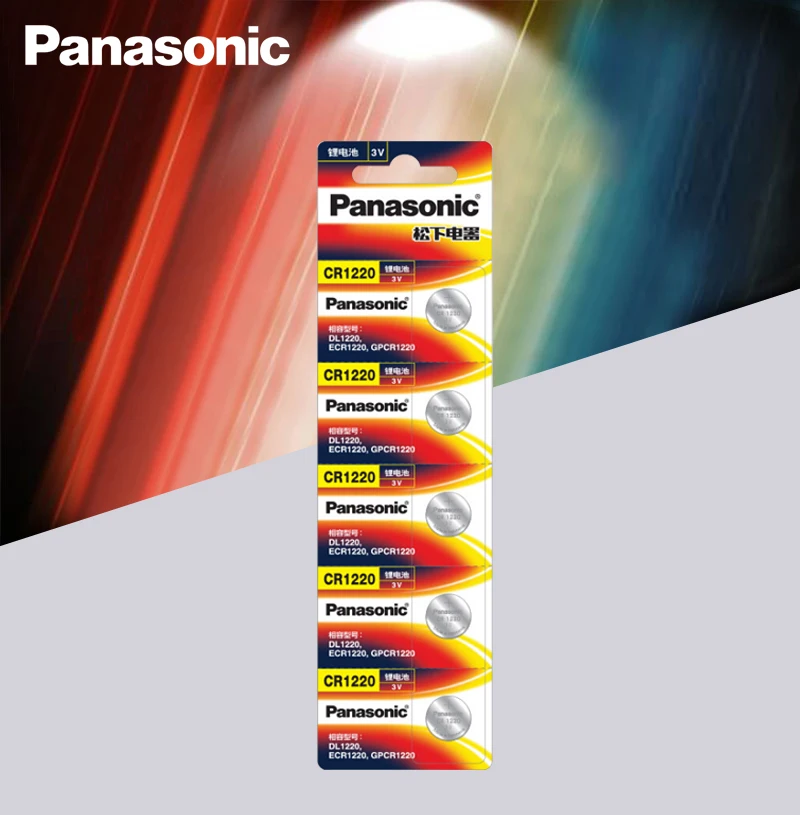 100 шт. оригинальные Panasonic CR1220 кнопочные батареи CR 1220 3 В литиевая батарея BR1220 DL1220