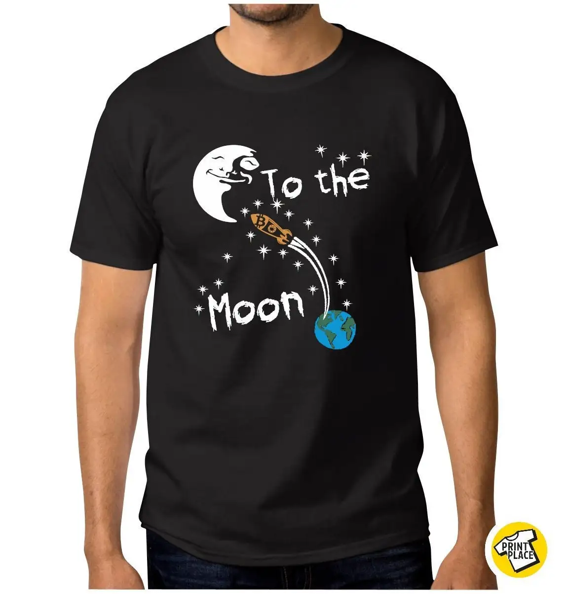 Футболка для биткоина-To The Moon-футболка для биткоина-валюта-инвестиционный продавец в запасы-подарок для биткоина-рубашка для рынка
