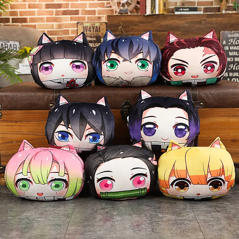Anime Demon Slayer Kimetsu no Yaiba Kamado Tanjirou Nezuko My Hero Academia Winter Plush Cartoon Hand Warmer Pillow Cushion Toys | Игрушки и