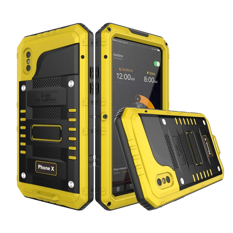 

360 сверхпрочный металлический бронированный защитный чехол IP68 водонепроницаемый ударопрочный чехол для iPhone 11 Pro X Xs Max XR 6 6s 7 8 Plus SE 2020