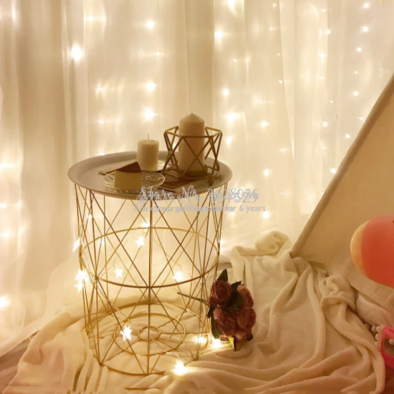 Металлический металлический кофейный столик Ins в скандинавском стиле корзина