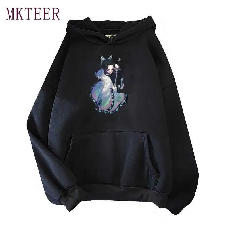 

Demon Slayer Kimetsu No Yaiba Cute Hoodies Mens Women Autumn Winter Pullovers Hooded Sweatshirts 90s Anime Hoody Streetwear Tops