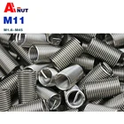 Резьбовые вставки M11 1D  3D, инструменты для ремонта резьбы из нержавеющей стали 304 с мелким шагом метрической резьбы, M11 * 1,25 p ,M11*1,5 p ,G003