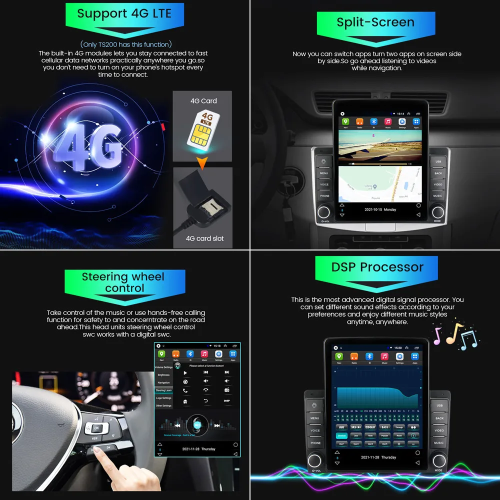 Автомагнитола 2 Din на Android с Bluetooth для Volkswagen VW Sagitar Jetta Bora 2011-2018 мультимедийный