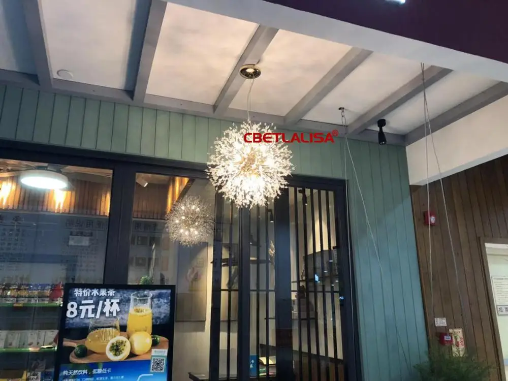 Новинка хрустальные бусины для люстры в виде одуванчика подвесной светильник