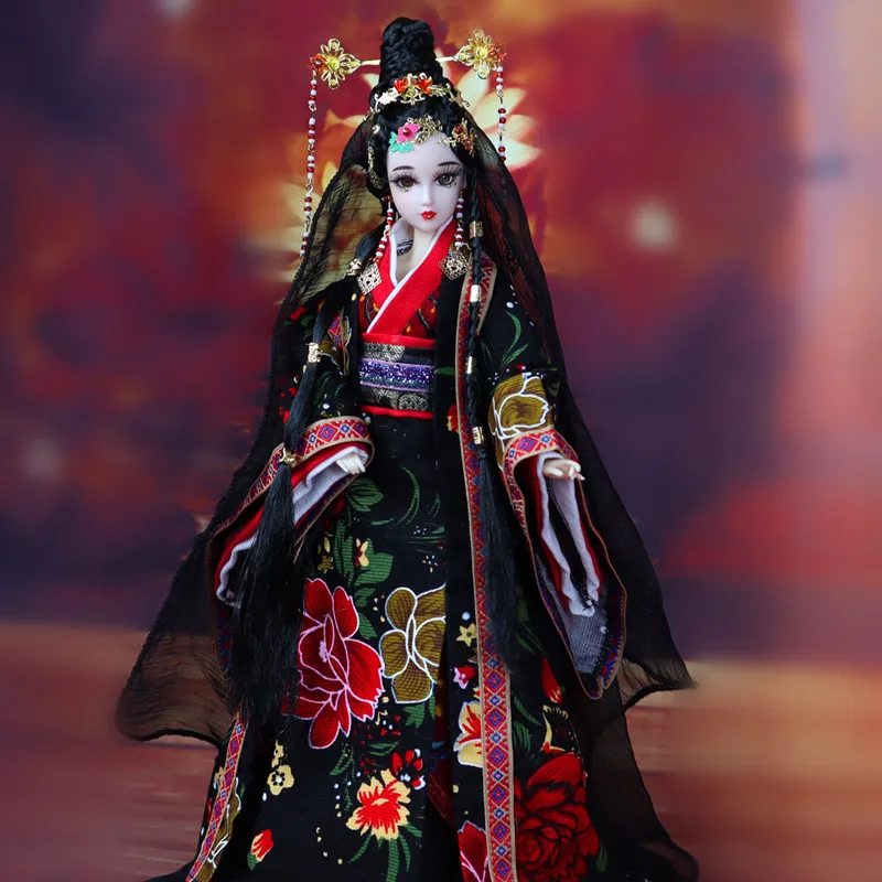Ancient Collectible Han Dynasty Princess Doll 12 Jointed Doll Girl Toys Gift
