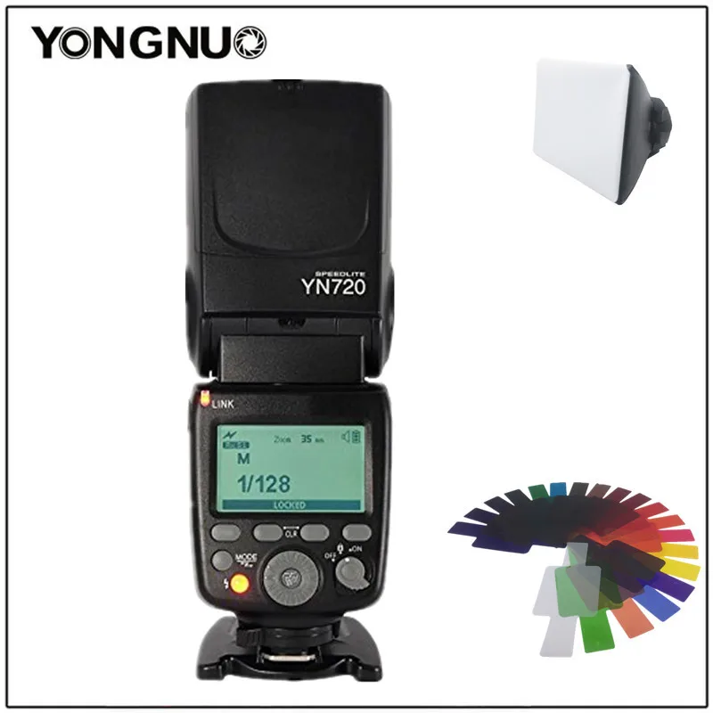 YONGNUO YN720 Вспышка Speedlite Беспроводная вспышка ведущая ведомая GN60 ЖК дисплей с