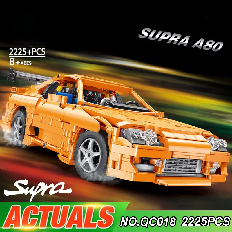 

Qc018 высокотехнологичная игрушечная Гоночная машина 1:12 Toyota A80 выше, миниатюрный строительный блок в сборе, Детский Рождественский подарок