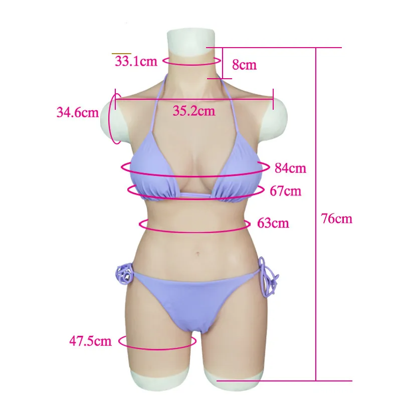 Короткая версия силиконовые формы груди C Кубок Грудь всего тела костюмы для