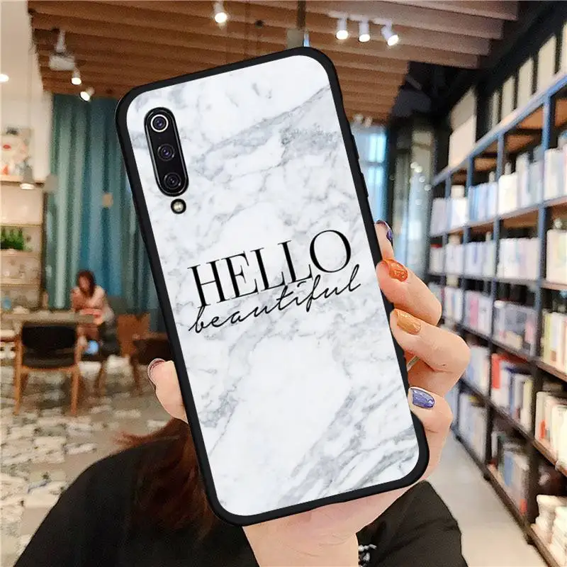 

marble letter Fashion Art Phone Case For Xiaomi Redmi 7 9t 9se k20 mi8 max3 lite 9 note 8 9s 10 pro