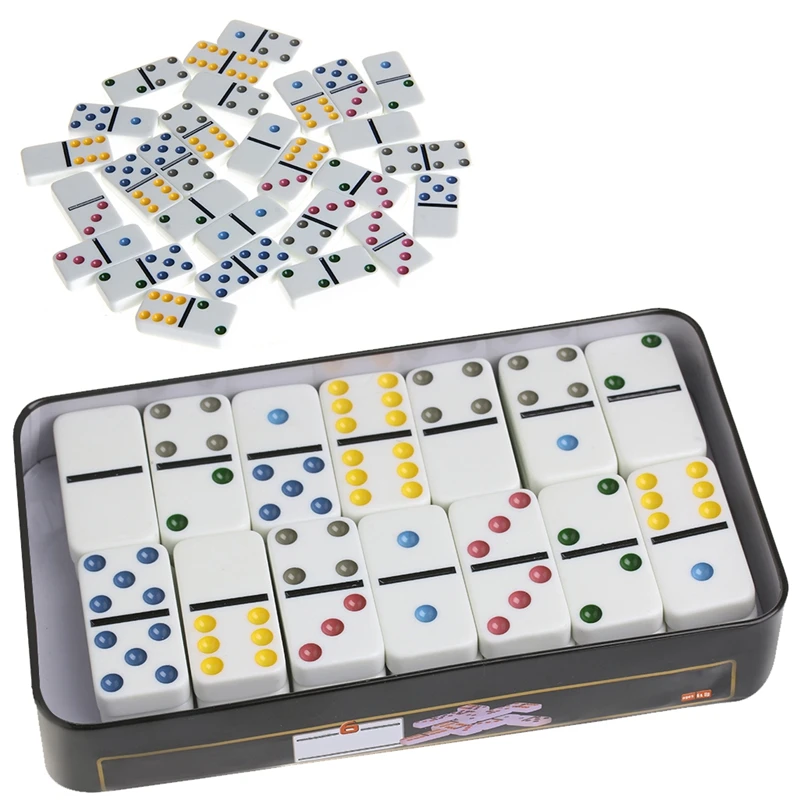 Детский игровой набор коробка домино Toy 28 Double 6 Travel Dominoes для детей | Спорт и