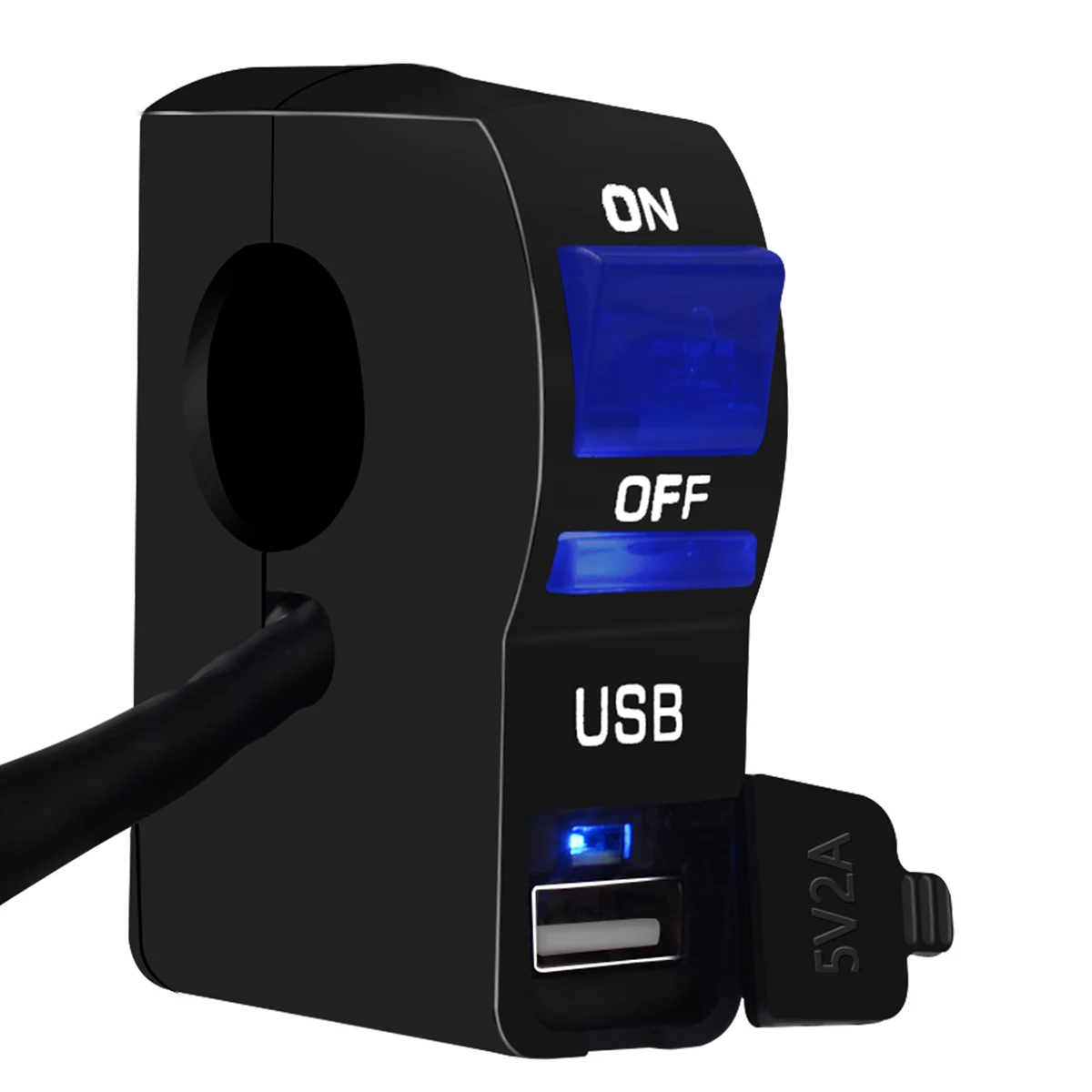 SOONHUA универсальная мотоциклетная фара включения/выключения USB адаптер зарядное устройство 5 В 2A водонепроницаемый Быстрая зарядка с индикатором света