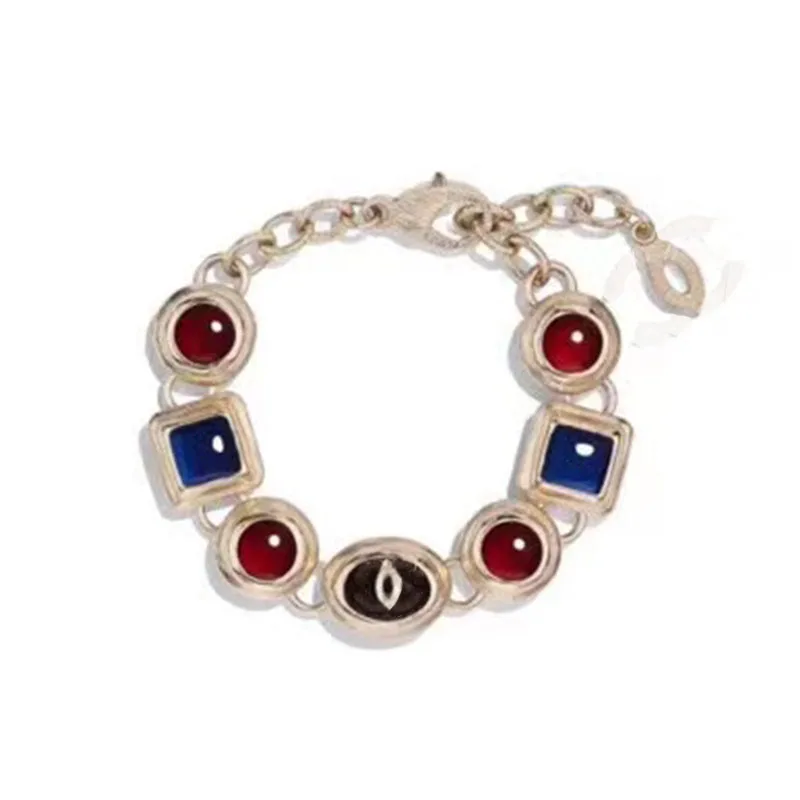 

High quality inlaid jewelry enamel versatile popular letter C chain bracelet popular women fashion Mom Jewelry Gift simple party