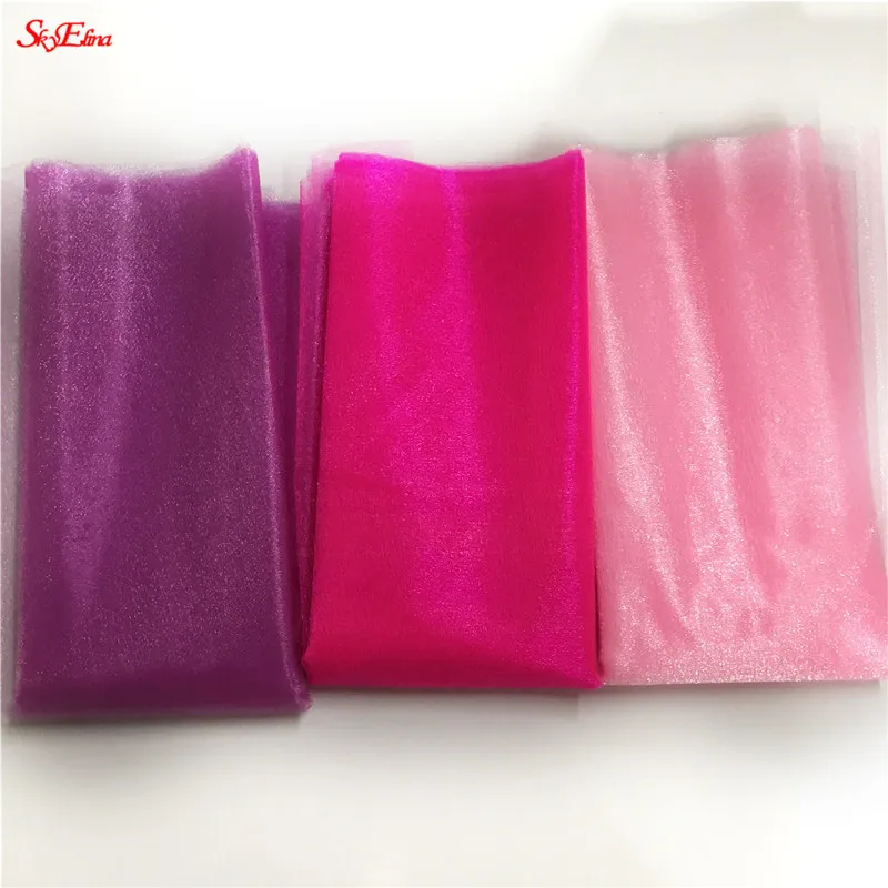 5/10meters Organza Sheer Crystal Tulle Roll Fabric for Wedding Decoration DIY Arches Chair Party Favor Home decor silk flowers 5 | Дом и сад