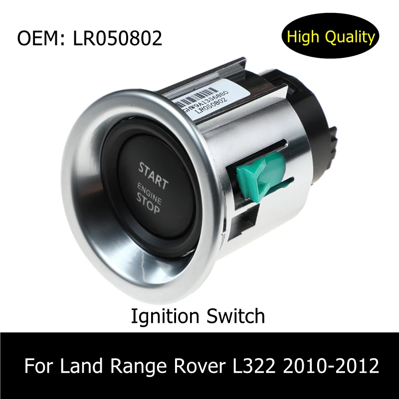 LR050802 LR011897-Interruptor de arranque de encendido para Land Range Rover L322 2010-2012, botón de encendido sin llave