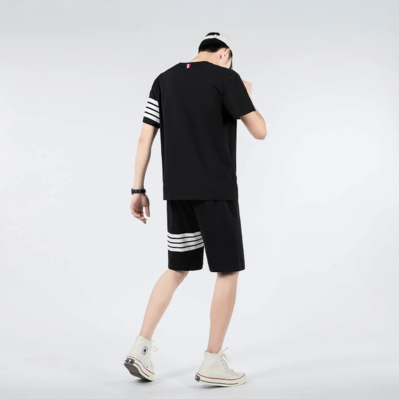 

Men Clothing 2021 T-Shirts Shorts Clothes Men's Sets New Summer Two Piece Outfits Plus Size Sweatpants Designer Tracksuit Korean