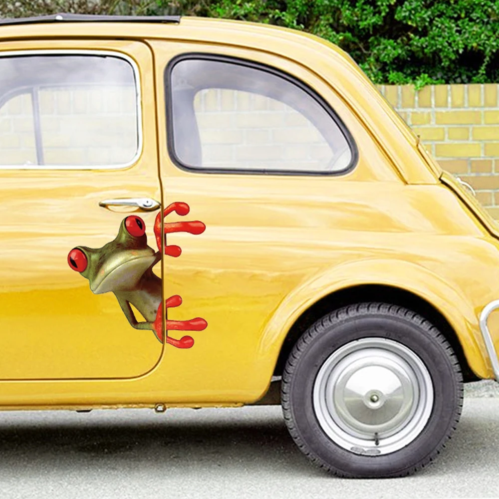 Забавный 3D мультфильм красочные лягушки стикер автомобиля Наклейка виниловая