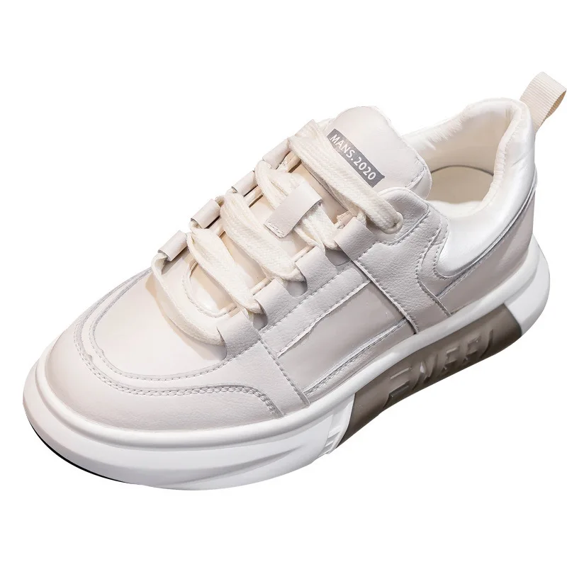 

Leather Platform Sneakers Women Vulcanize Shoes Casual White Sneaker Shoes Ladies Flats Lace-up Walking Trainers Zapatos Mujer