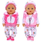 Новинка 2021, для новорожденных, подходит для кукол 18 дюймов 43 см, аксессуары для одежды, розовая фотография, костюм для ребенка, подарок на день рождения
