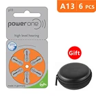 Аккумуляторы для слухового аппарата, размер 13 za, комплект из 6, оранжевый Tab PR48, 1,45 в, тип A13, фотоцинковый аккумулятор p13 с чехлом