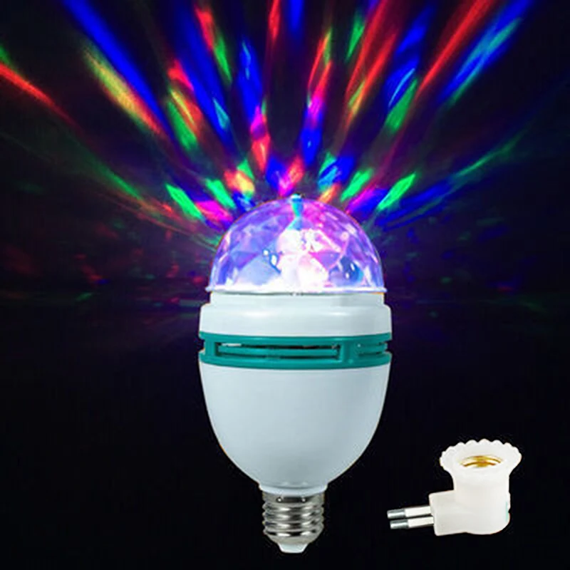 

Colorful Auto Rotating Stage Decoration Disco Light E27 3W Ampoule Lamp Bulb Party Light Decoation For Home party Lighting LED