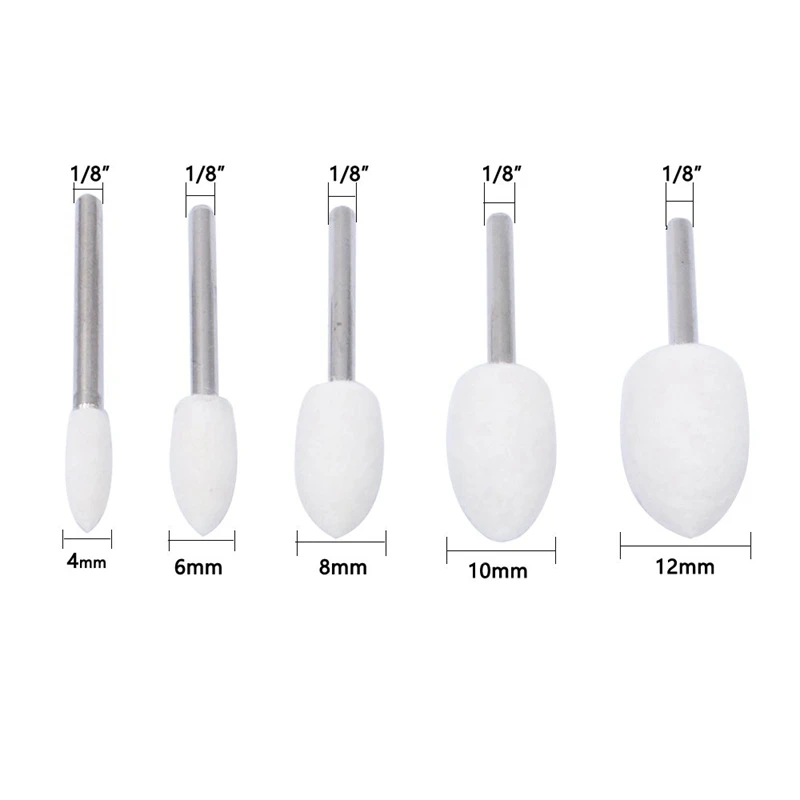 Promotion! 20Pcs Wool Felt Mounted Mandrel Polishing Buffing Wheels Grinding Bits Grinder Head Polish Watch Jewelry Rotary Tool |