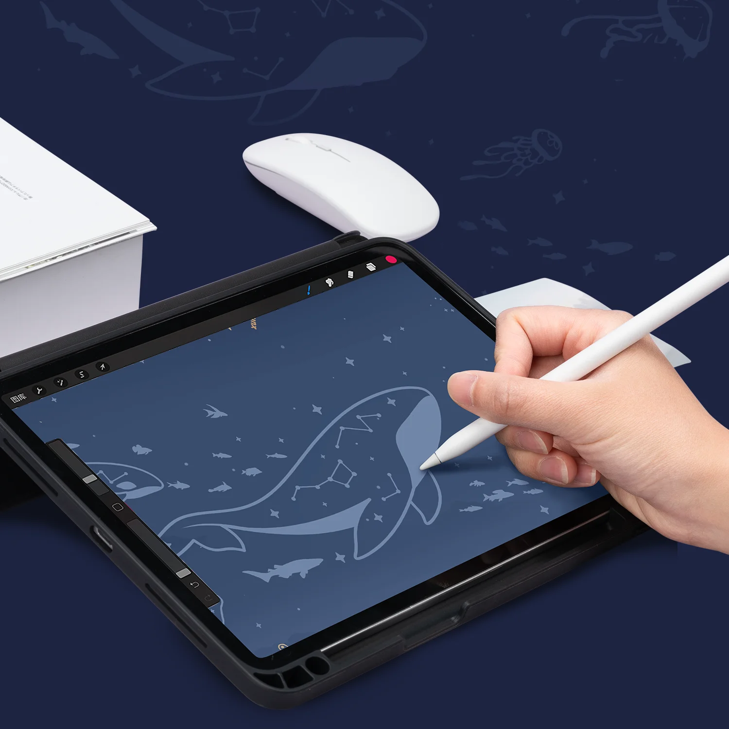 Чехол GeekShare для iPad Pro 2021 с держателем карандаша 11 2020 чехол планшета защитный зажим
