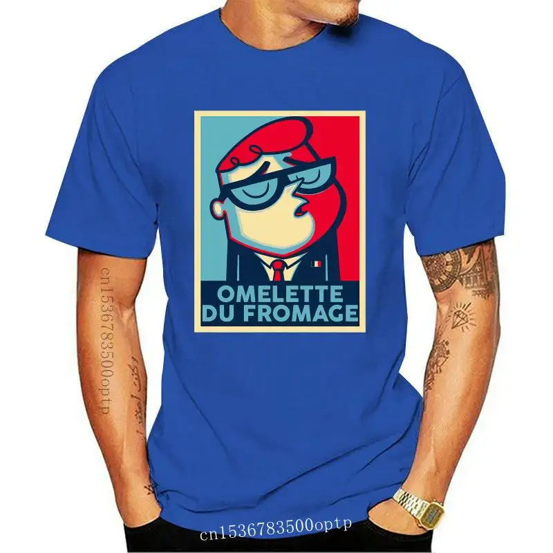 

Dexter Laboratory T Shirts Parody Cartoon Shepard Fairey Artist 100% Cotton T-Shirt Omelette Du Fromage Tees