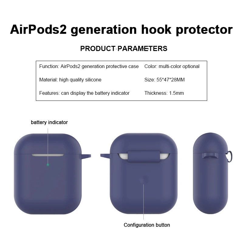 3 шт./компл. силиконовый беспроводной Bluetooth футляр для наушников для Airpods 1 2 TWS вкладыши наушники аксессуары защитный чехол