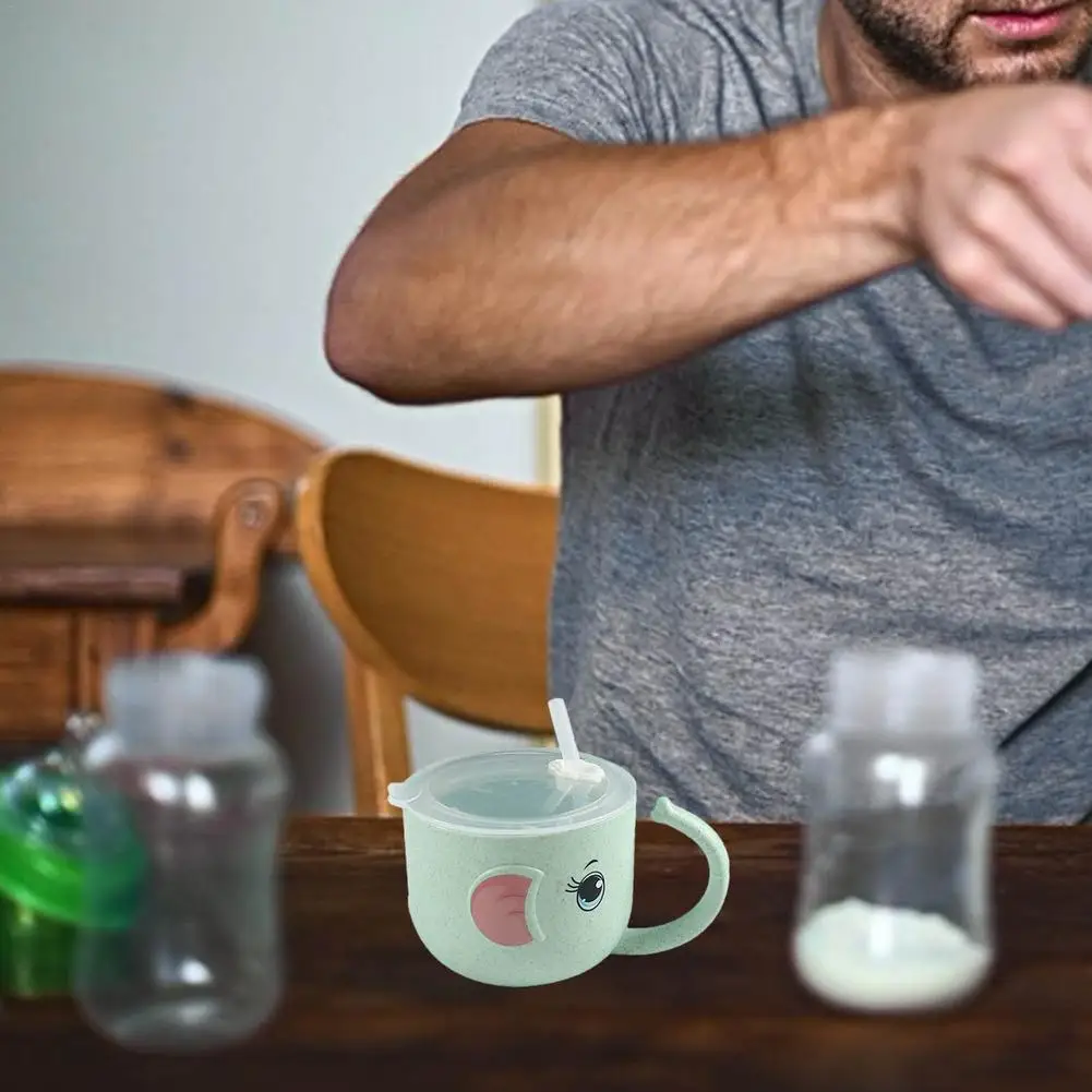 Baby Feeding Drinkware Straw Cup Learning Cups Toddler Water Bottle Tableware For Training With Hand | Дом и сад