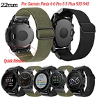 Ремешок нейлоновый для смарт-часов Garmin Fenix 6 Pro 5 Plus 935 945, 22 мм