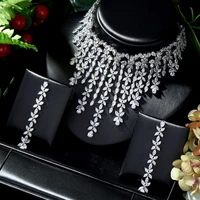 hibride luxury 2pcs bridal zirconia jewelry set for women party dubai nigeria cz crystal wedding jewelry set bijoux dubai n 1293