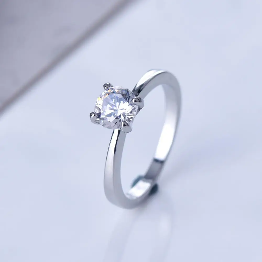 Женское кольцо с 4 зажимами MENGYI простое классическое из белого золота/розового